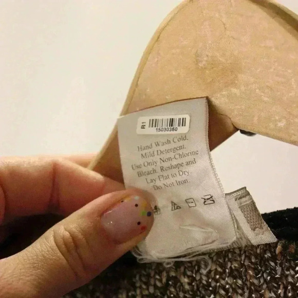 Coldwater Creek size M double button close knit cardigan NWOT unique retro brown - Picture 7 of 14